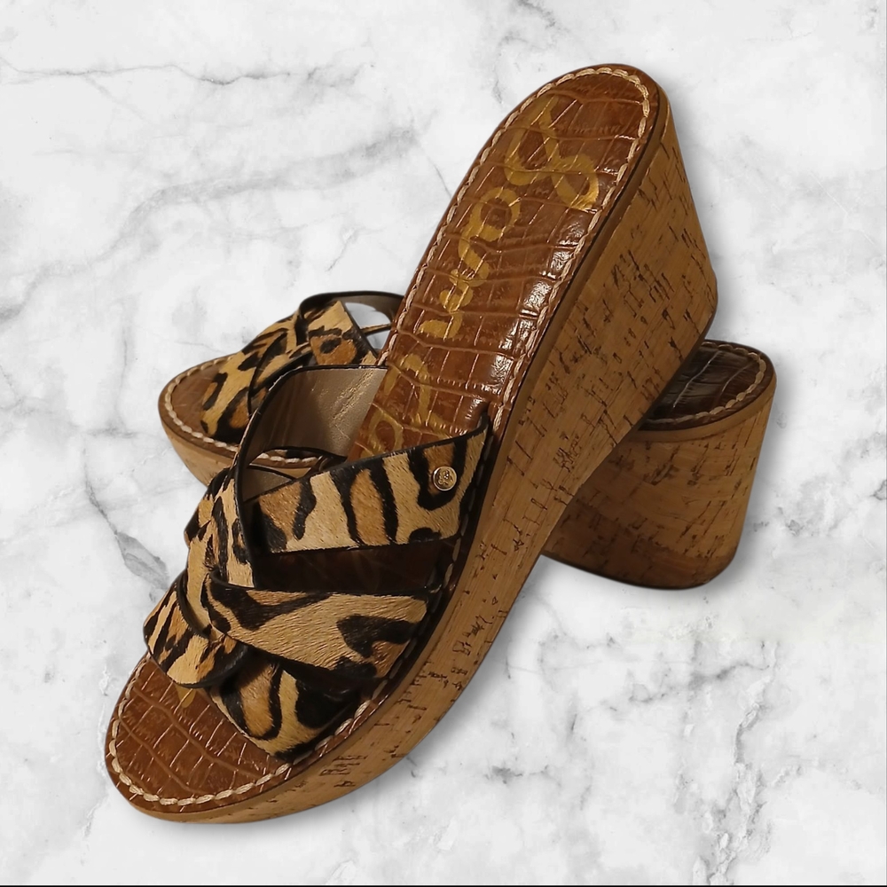 Animal Print Wedge Sandals